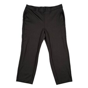 Eileen Fisher Black Stretch Jersey Pull On Ankle Pants Womens Medium